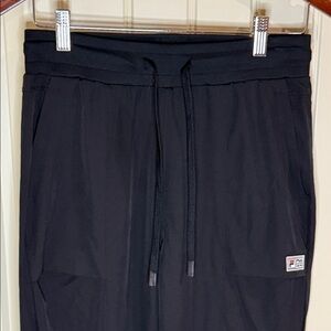 Fila Black Track Pants Lined Cuffed Drawstring Soft Lightweight Women’s Size S